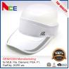 White Youth Visor Hats , Quick Dry Trendy Running Visor Cap With Velcro Closure