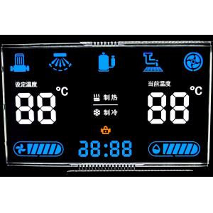 China 12 O Clock Negative VA LCD Display Black Segment Digit Graphic LCD Glass Va Panel Для термостата supplier