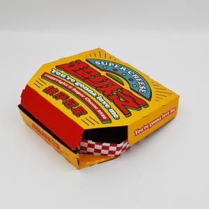 E Flute Pizza Delivery box Corrugated Pizza Box Cmyk Custom Printed Tailored foold delivery box