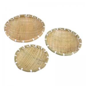 China Dining Room Handmade Bamboo Fruit Plate Cake Tray supplier