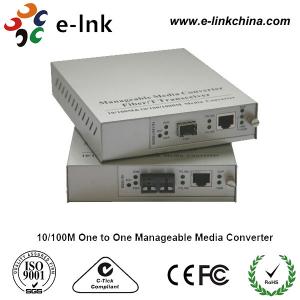 China E-link 10 / 100M One to One Manageable Fast Ethernet Media Converter with Internal Power Supply supplier
