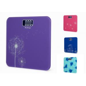 China Collision Avoidance Electronic Bathroom Scales With Big Blue LED Display supplier