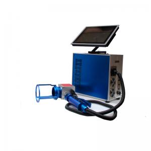 Blue Colour 30w Small Laser Etching Equipment , Metal Laser Engraving Machine