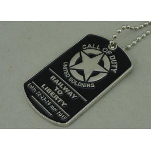 Military Die Casting Zinc Alloy Metal Pet Tag Dog Id Tags Nickel Plating