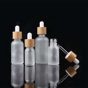 China Durable Frosted Glass Dropper Bottles ,  Transprent Serum Glass Bottle supplier