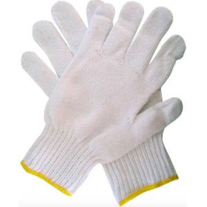 China Soft Breathable Cotton Knit Work Gloves , White Industrial Hand Gloves supplier