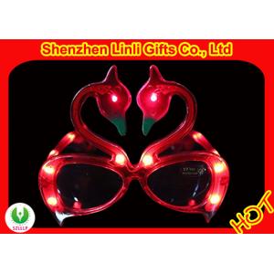 China customized logo LED flashing toys swans shape plastic LED party glasses FA12093 supplier