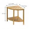 Versatile Indoor Outdoor Freestanding 2-Tier Bamboo Corner Shower Bench with