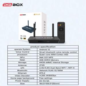 WiFi WiFi 6 Android 12 Tv Box Streaming 2.4G 5.8G Streaming Box All Channels