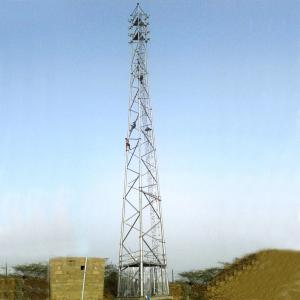 Low Carbon Lattice Steel Towers VHF FM Radio Wireless Mobile Communication Tower Mast 30m To 70m