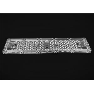China Rectangular Type LED Light Lens 64 In 1 80*150 Degree Lighting Angle With Heat Sink supplier