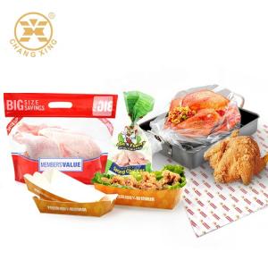 China Take Out Food Transparent Roast Chicken Packaging Heat Resistance nylon pouch with zipper supplier