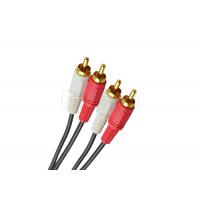 China Round Wire RCA Audio Cable , Audio Video Cables 2RCA 3RCA Cable 2R / 3R on sale