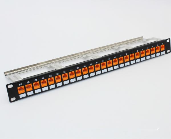 Network Cat5e Modular Patch Panel 24Port RJ45 Patch Panels With