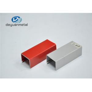Red Powder Coating Aluminium Standard Profiles Sliding Open Style GB/75237-2004