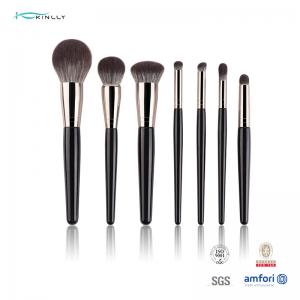 7PCS Makeup Brush With Synthetic Hair ,Rose Gold Ferrule Cosmetic Brush ,Wooden/Plastic/Acrylic Handle Are Welcome