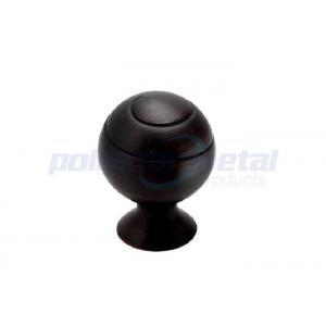 Black Antique Round Cabinet Knob 1 1/8" Brushed Nickel Zinc Alloy