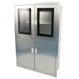 Thick 1.2mm Stainless Steel Medical Cabinet Hospitatal Furniture