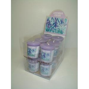 12pk 100% paraffin wax mushroom scented candle with printed card and PDQ box