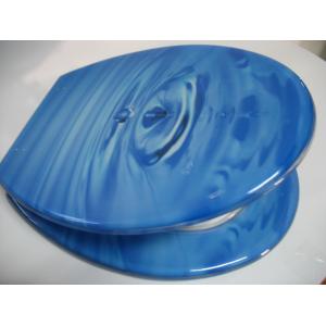 China Le siège de WC-SITZ avec la charnière en alliage de zinc, charnière de S/S, charnière étroite molle, polyresin décorent le siège des toilettes supplier