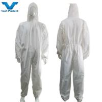 China Anti-Splash CE En14126 Protective Microporous Nonwoven Disposable Hooded Zipper Coveralls on sale