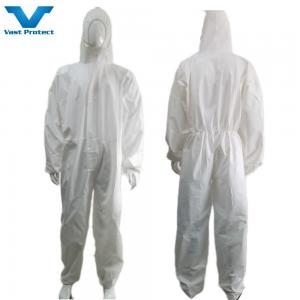 Waterproof Comfortable Anti Spray PP PE Coveralls For White Safety Product Type 5 6