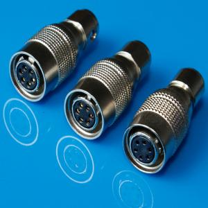 Compatible Hirose Circular Connectors , Male Plug 6 Pin Hirose Connector