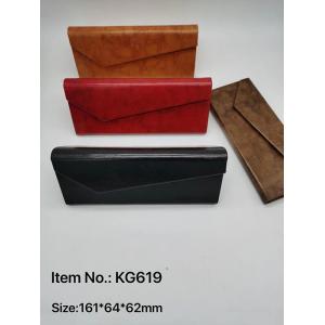 Paperboard Vintage Leather Glasses Case Foldable Resit Compression
