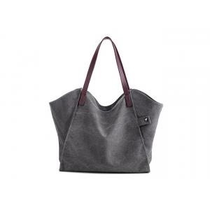 China Lightweight Canvas Tote With Leather Handles 8A Canvas Tote Bags For Women supplier