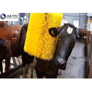 Farm Automatic Swing Cattle Scratching Brush Massager With Motor Yellow Green