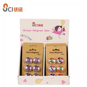 Clear Round Glass Pebble Magnets Refrigerator Magnet Souvenir