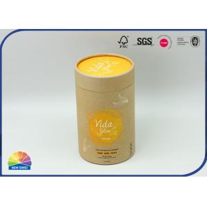 Matte Lamination Recyclable Kraft Cylinder Container Pack Tea