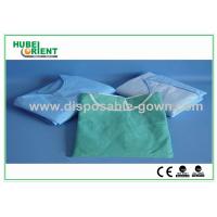 China Light Blue Breathable Disposable Use Protctive Isolation Gowns With Knitted Wrist on sale