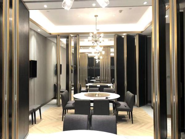 Paredes divisorias acústicas plegables de comedor retráctiles