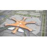 Modelo de aeropuerto a escala 1:200, aeropuerto internacional iluminado, modelo a escala