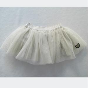 2 Layers Tiered Pretty Baby Girl Dresses Polyester Mesh Cotton Knit Skirt