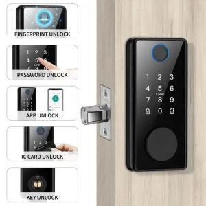 China Deadbolt Smart Code Lock Full Automatic Fingerprint Code Card Tuya WiFi Unlock supplier