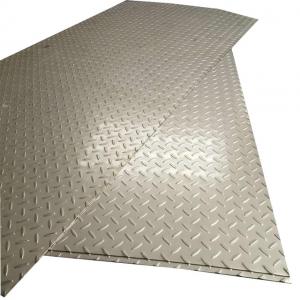 China Antiskid Polished Diamond Metal Sheet 4x8 , Fireproof Stainless Steel Checkered Plate supplier