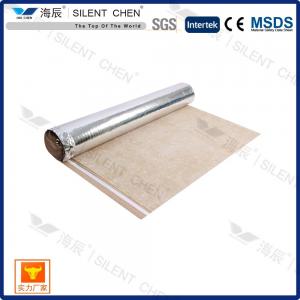 China Green 3mm Rubber Carpet Underlay With Silver Vapor Barrier supplier