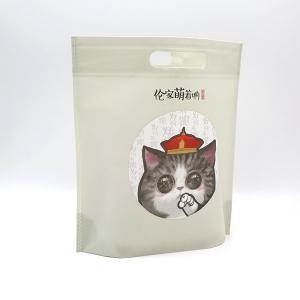 Promotional D-cut Non Woven Carry Tote Bags With Customized Cat Logo For Books Shoes