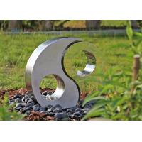 China Garden Stainless Steel Sculpture Polished And Matt Yin Yang Modern Art Statues on sale