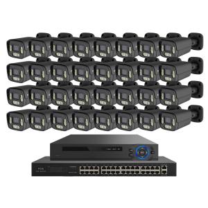 China Résolution 4K personnalisée 32 canaux Kit NVR 32CH Alarme POE ip Système de caméra de sécurité 8MP avec câble réseau supplier