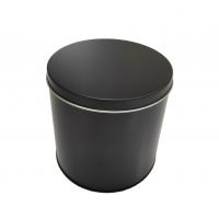 China Matt Black Round Tin Containers For 1kg Hookah Shisha Flavors Tobacco Packing on sale