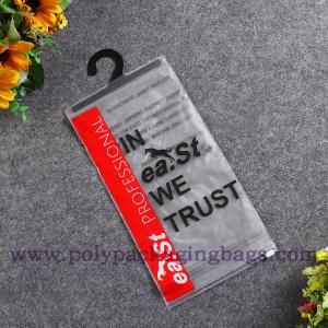 EVA PVC Underwear Plastic Packaging Poly Bags With Hanger Hook