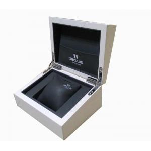 Luxury Watch Gift Box, in High Gloss White Finish, Leather Interior, Removable Pillow for Single Timepiece