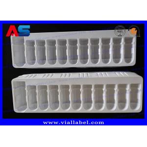China Cheap White PET Plastic Tray Blisters Of 2ml Vial And 10ml Bottle supplier
