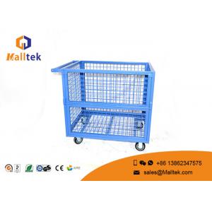 Heavy Duty Storage Supermarket Roll Cages Galvanized Wire Mesh Steel Metal