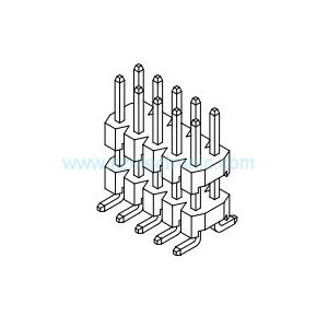 China SMT 2.0mm double row double base surface mount pin connector supplier