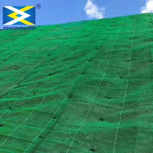 Three Layers Plastic 3D Reinforced Geomat  Drainage Mat For Slope Erosion Control