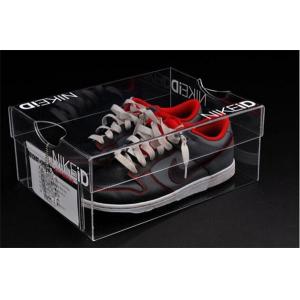 China Factory sell customized cheap acrylic shoe clear shoe box with drawer supplier